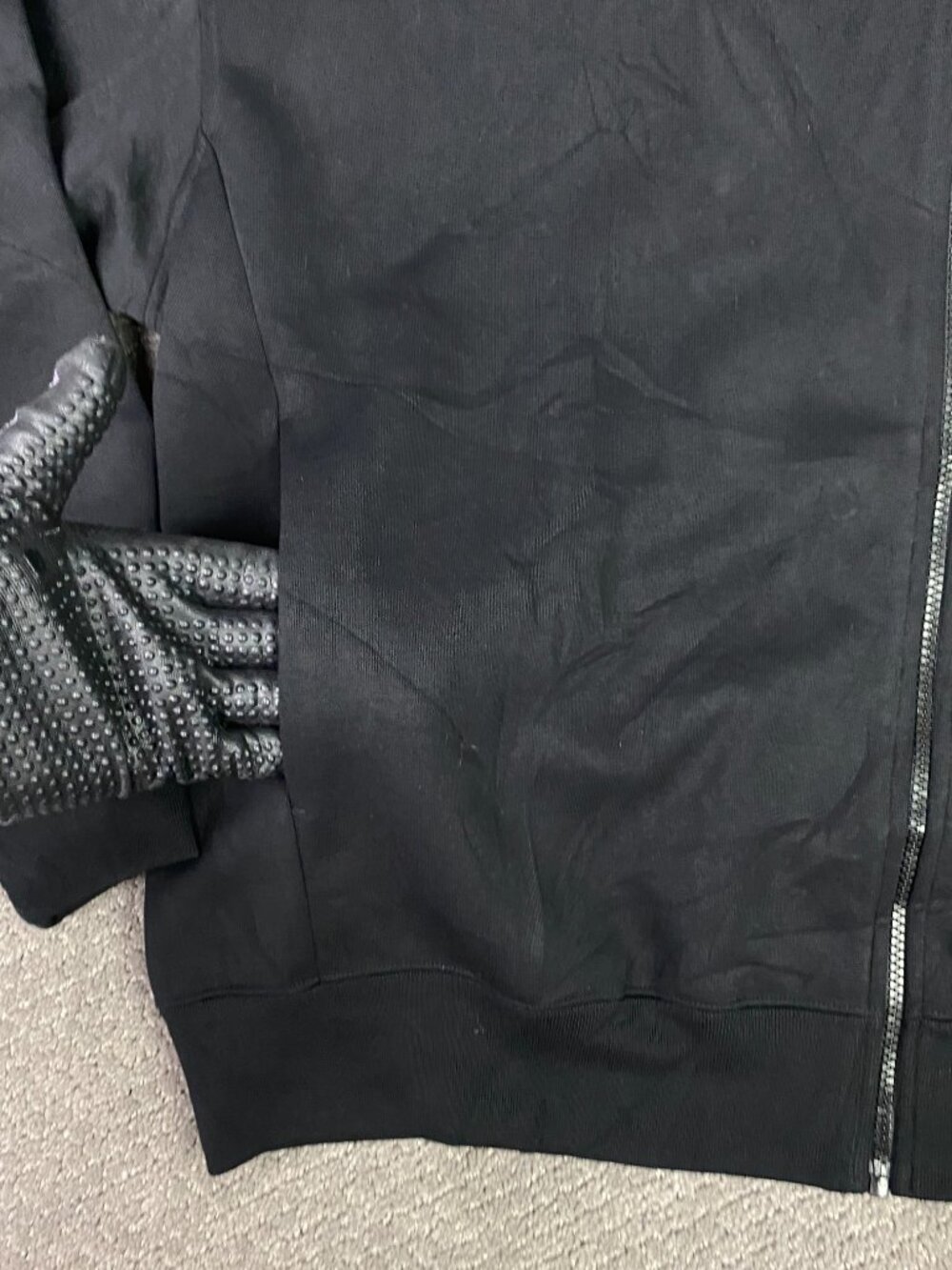 Uniqlo :C Sweat Oversized Full Zip Hoodie Unisex XXL Black Mens Womens - Picture 3 of 12